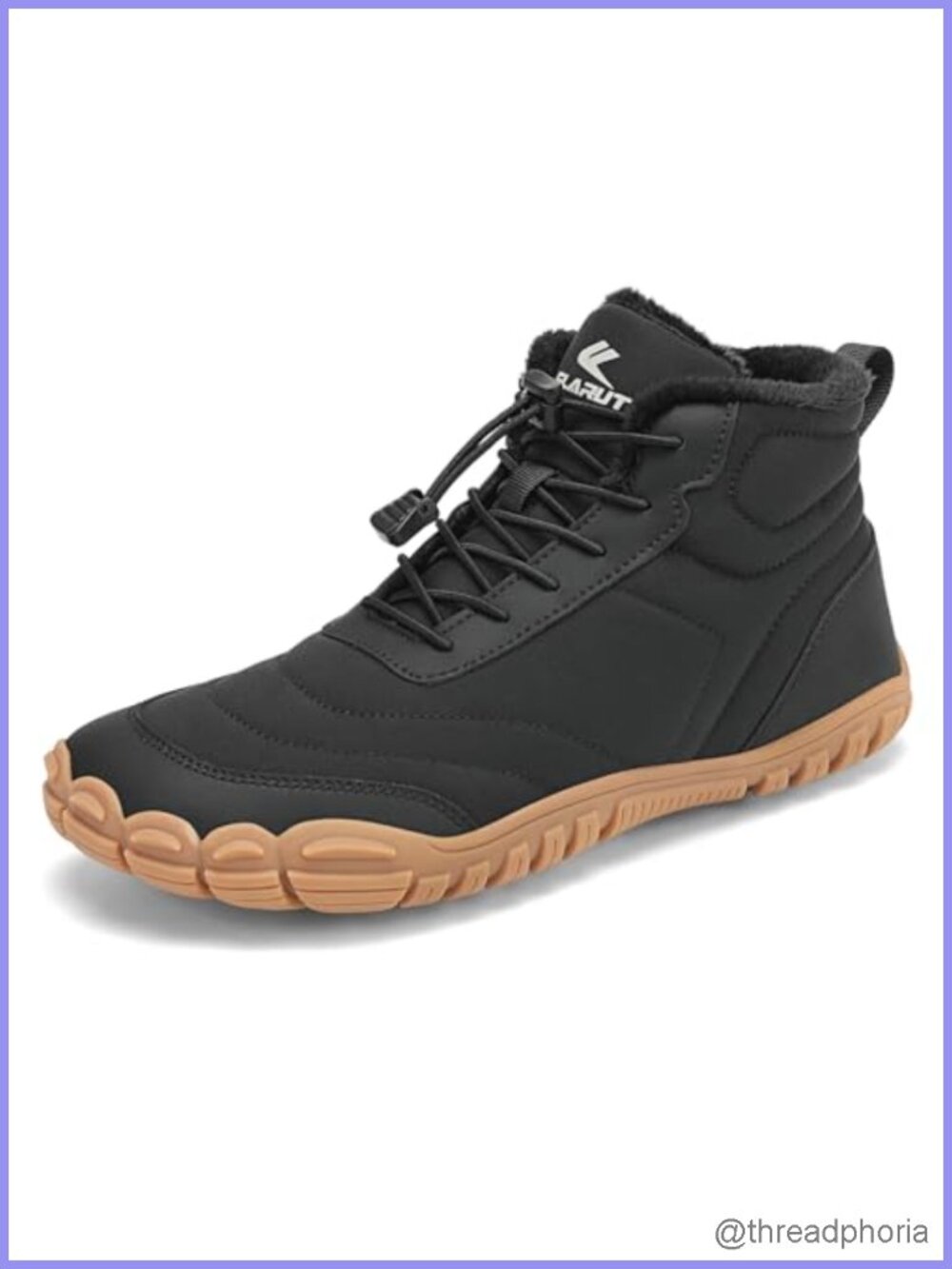 Womens Snow Boots Fur Lined Wide Toe Box Zero Drop Slip On Winter
